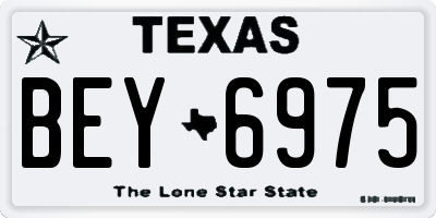 TX license plate BEY6975