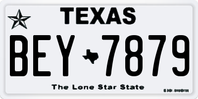 TX license plate BEY7879