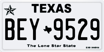 TX license plate BEY9529