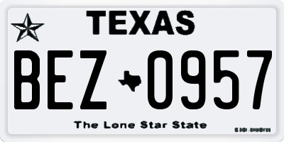 TX license plate BEZ0957