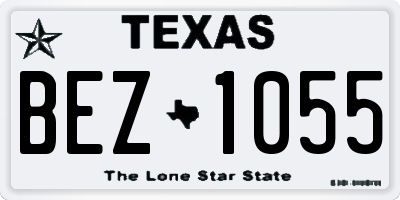TX license plate BEZ1055