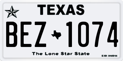 TX license plate BEZ1074