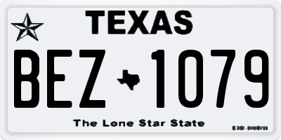 TX license plate BEZ1079