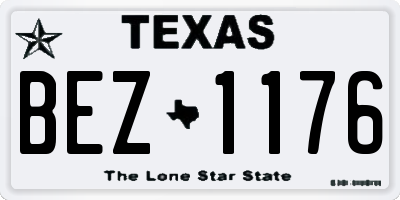 TX license plate BEZ1176