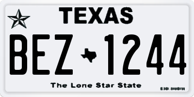 TX license plate BEZ1244