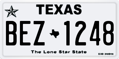 TX license plate BEZ1248