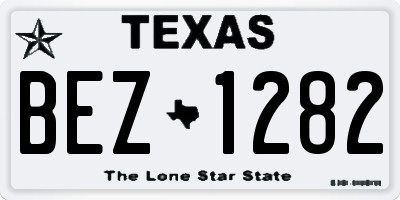 TX license plate BEZ1282