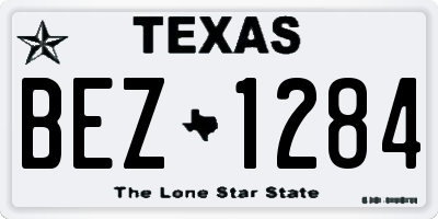 TX license plate BEZ1284