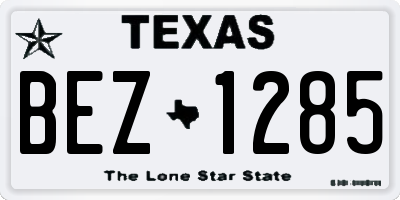 TX license plate BEZ1285