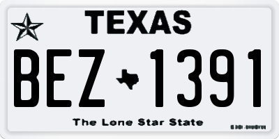 TX license plate BEZ1391