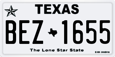 TX license plate BEZ1655