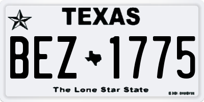 TX license plate BEZ1775