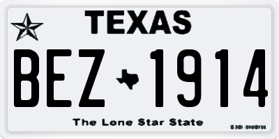 TX license plate BEZ1914