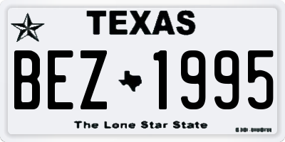TX license plate BEZ1995