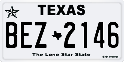 TX license plate BEZ2146