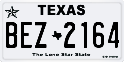 TX license plate BEZ2164