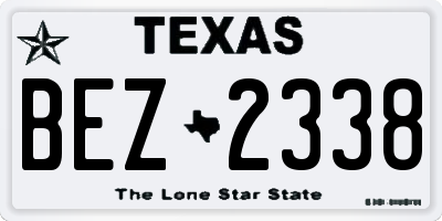 TX license plate BEZ2338