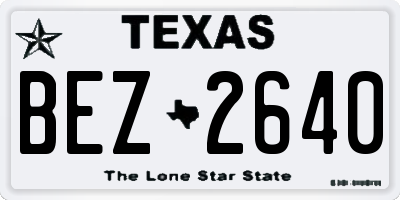 TX license plate BEZ2640
