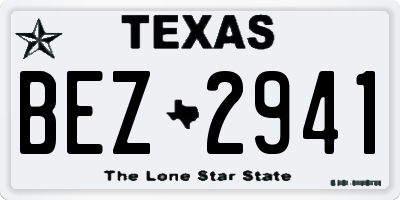 TX license plate BEZ2941