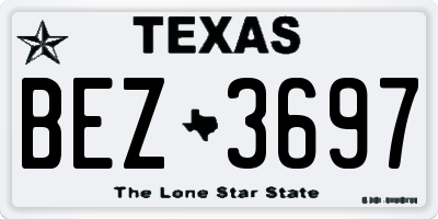 TX license plate BEZ3697