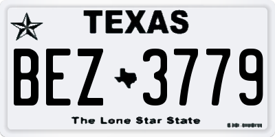 TX license plate BEZ3779