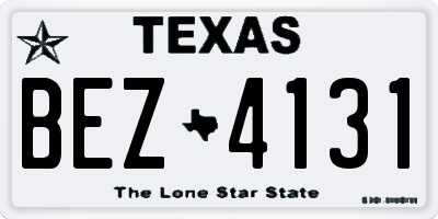 TX license plate BEZ4131