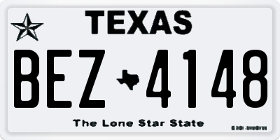TX license plate BEZ4148