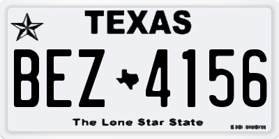 TX license plate BEZ4156