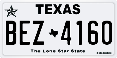 TX license plate BEZ4160