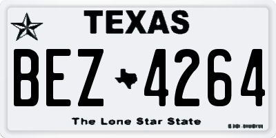 TX license plate BEZ4264