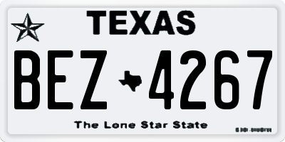 TX license plate BEZ4267