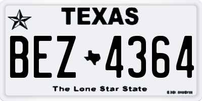 TX license plate BEZ4364