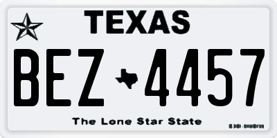 TX license plate BEZ4457