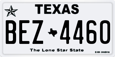 TX license plate BEZ4460
