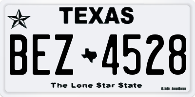 TX license plate BEZ4528