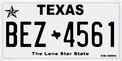 TX license plate BEZ4561