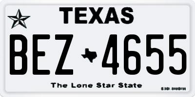 TX license plate BEZ4655