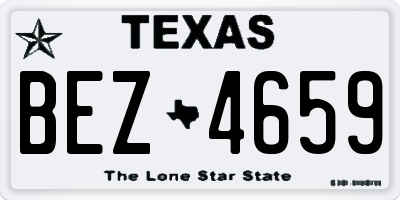 TX license plate BEZ4659