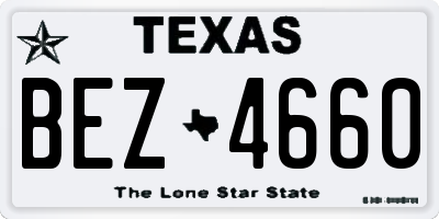TX license plate BEZ4660