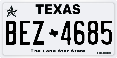 TX license plate BEZ4685