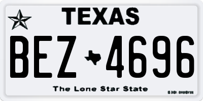 TX license plate BEZ4696