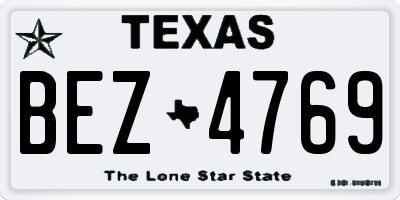 TX license plate BEZ4769