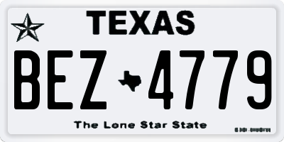 TX license plate BEZ4779