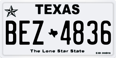 TX license plate BEZ4836
