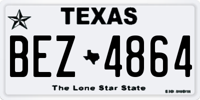 TX license plate BEZ4864