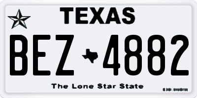 TX license plate BEZ4882