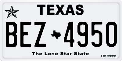 TX license plate BEZ4950