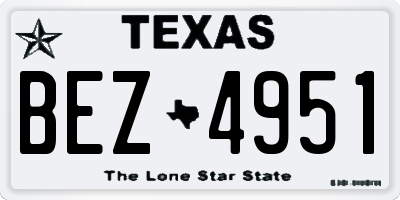 TX license plate BEZ4951