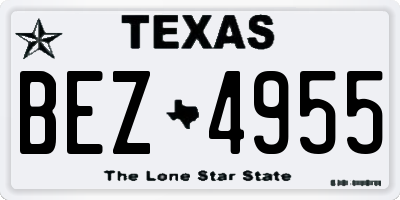 TX license plate BEZ4955