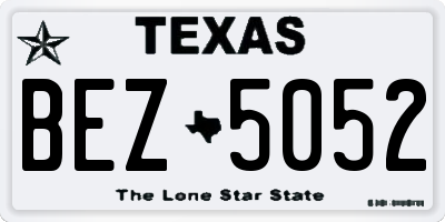 TX license plate BEZ5052